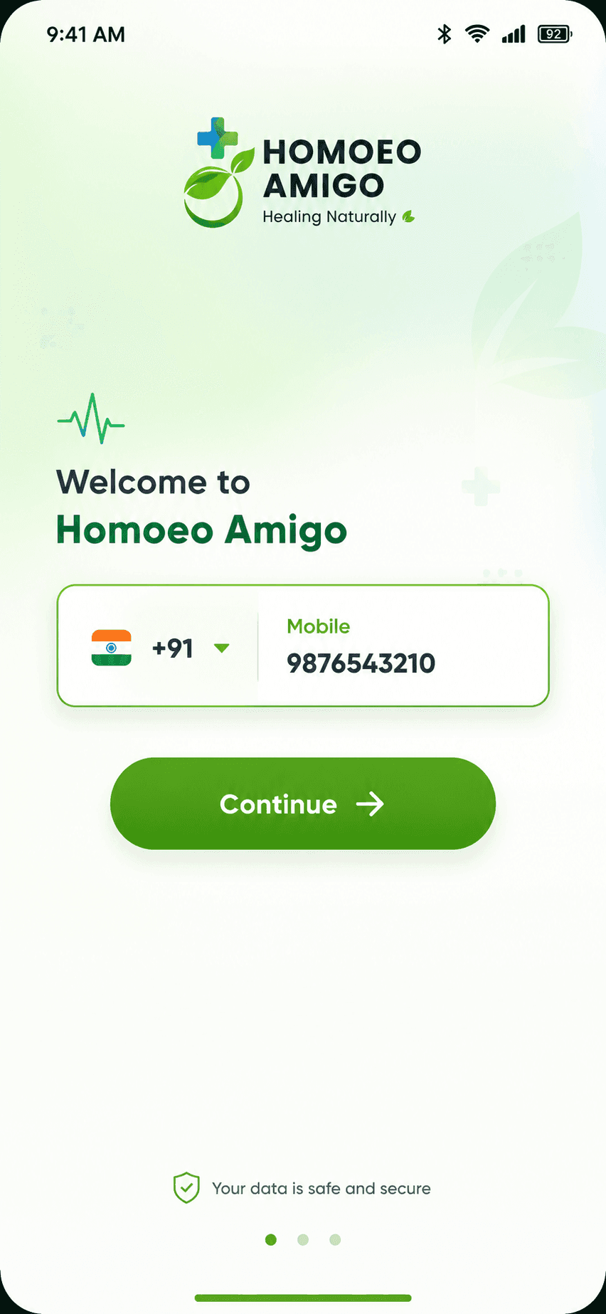 HomeoAmigo screen 2